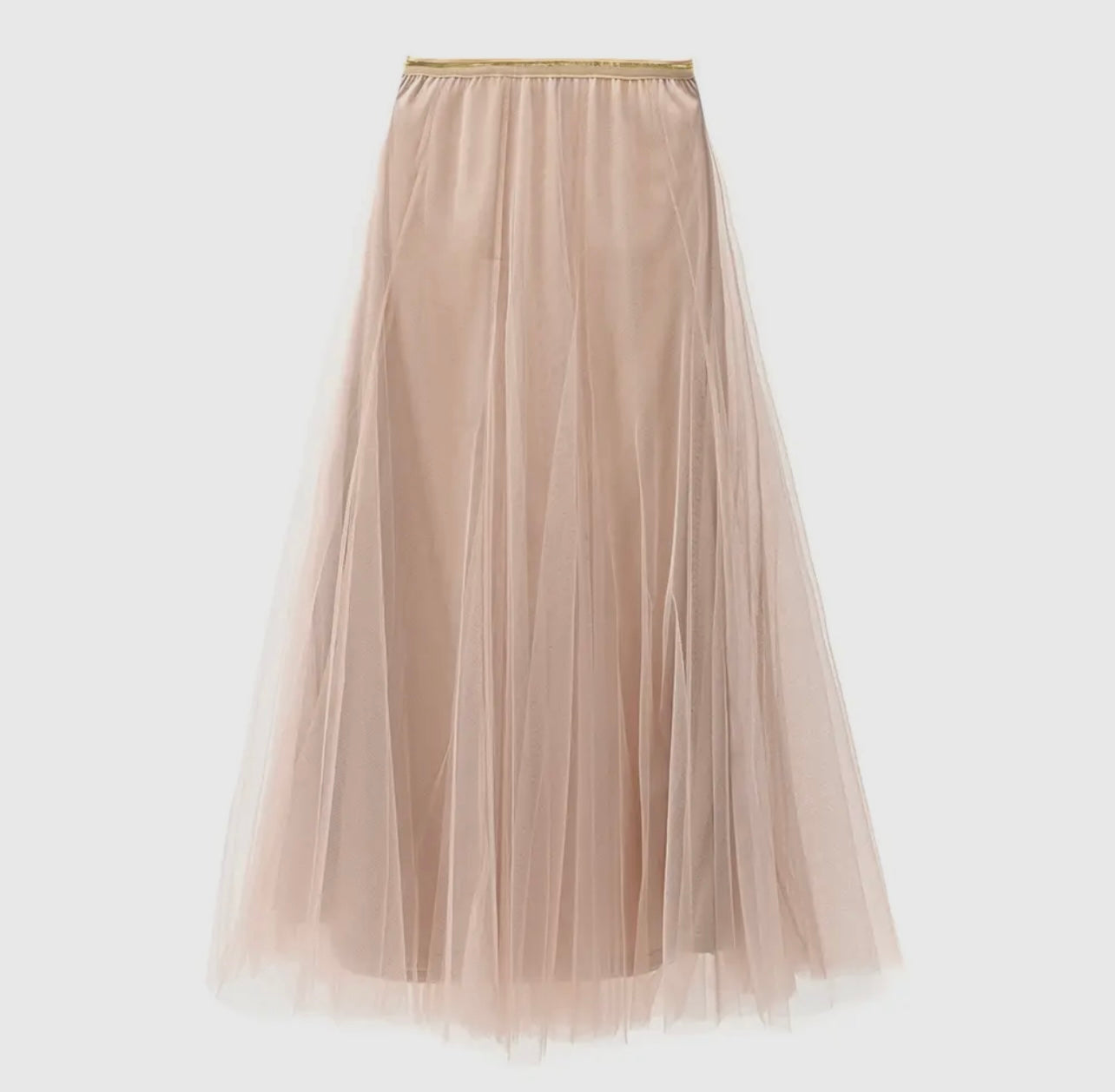 Glamour & Grave Elegant Tulle Midi Skirt in Sage