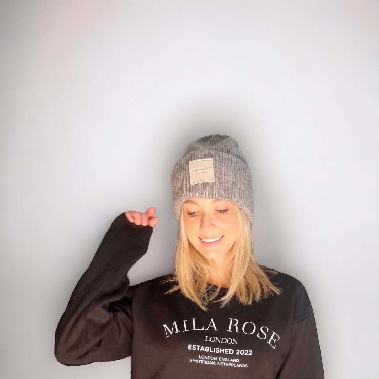 Winter Wool Hat Beanie Hat Grey