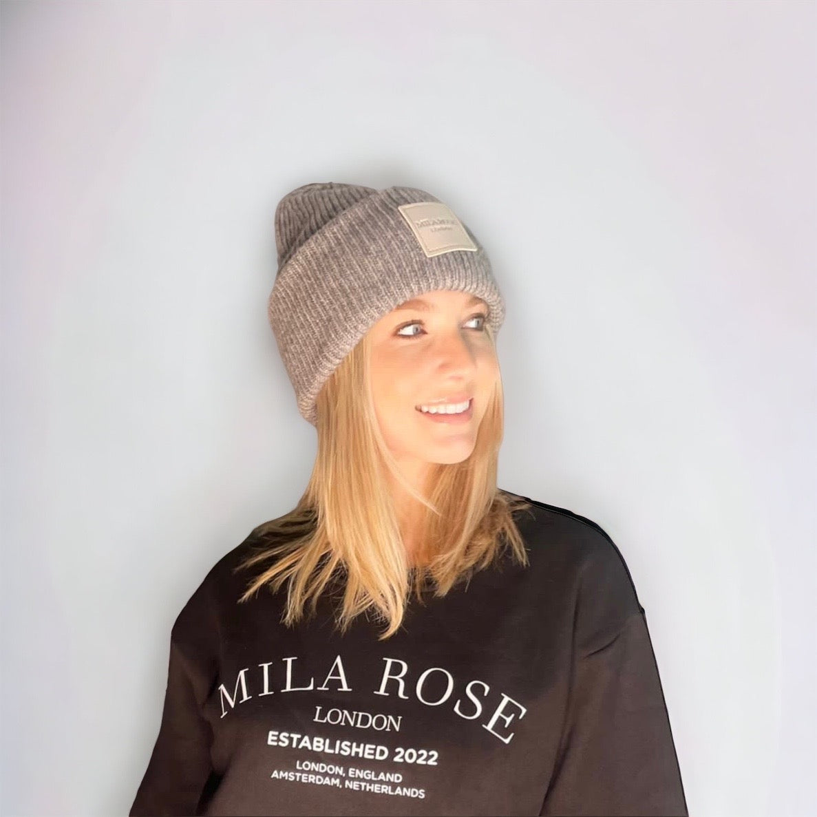 Winter Wool Hat Beanie Hat Grey