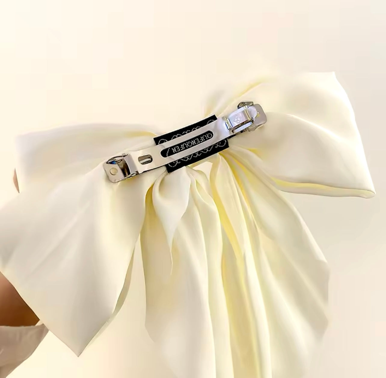 Satin Hair Bow Know Clip In Hair Accessory