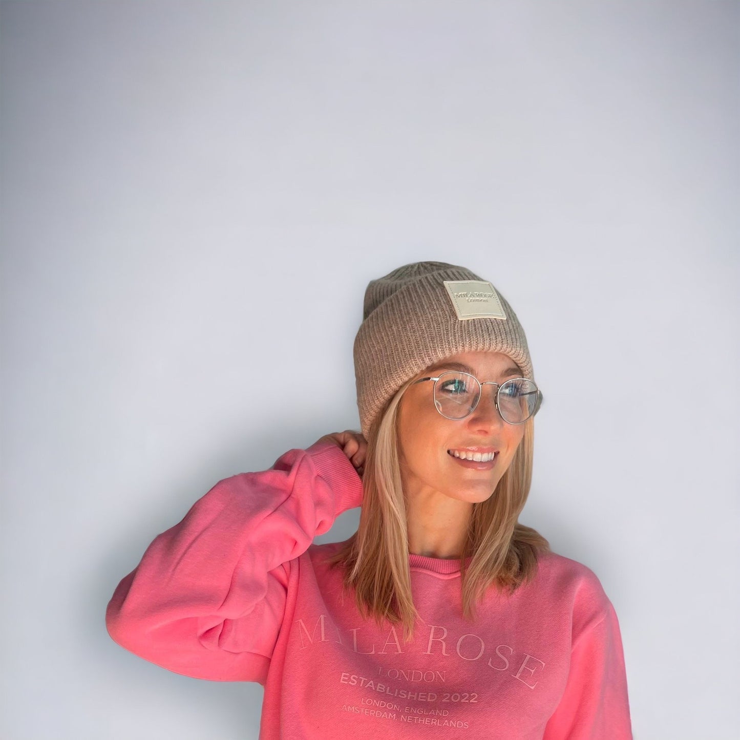 Winter Wool Hat Beanie Hat Dusky Pink
