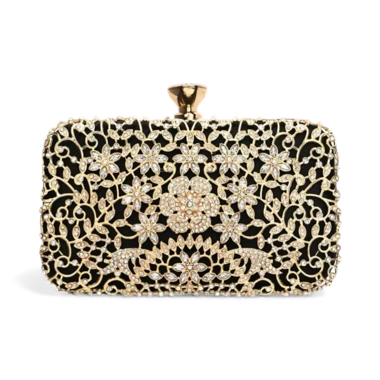 Radiant Elegance Rhinestone Clutch