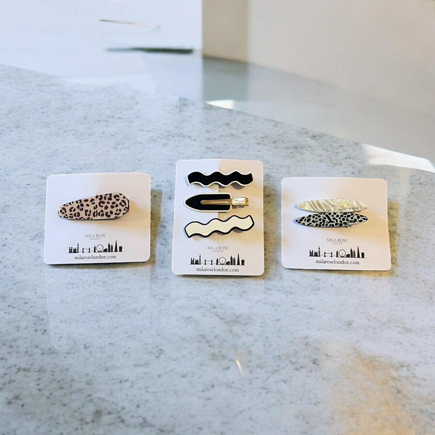 Leopard Print Oval Shape Geometric Hairpin