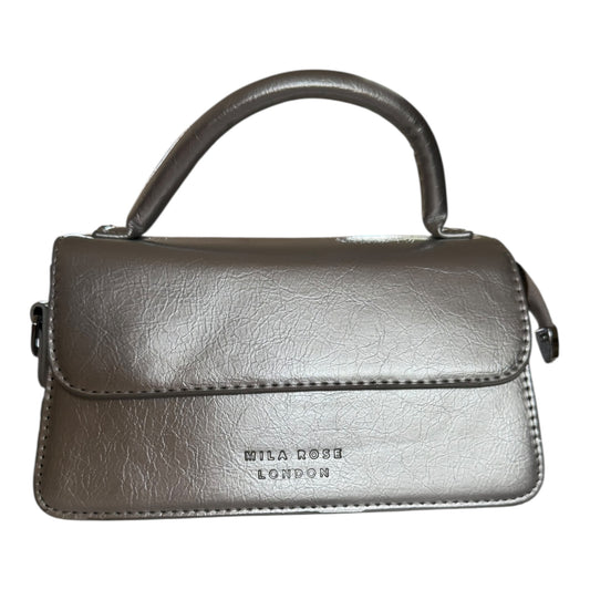 Alexa Siver Clutch Bag with Attachable Cross Body Strap