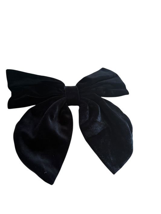 Velvet Black Ribbon Bow Hair Clip Christmas Gifting