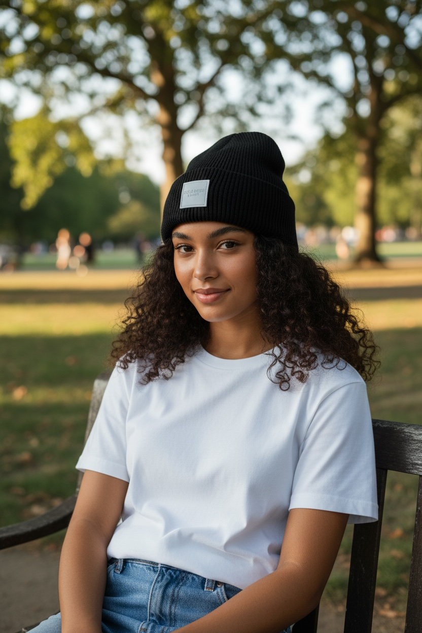 Winter Wool Hat Beanie Hat Dusky Black