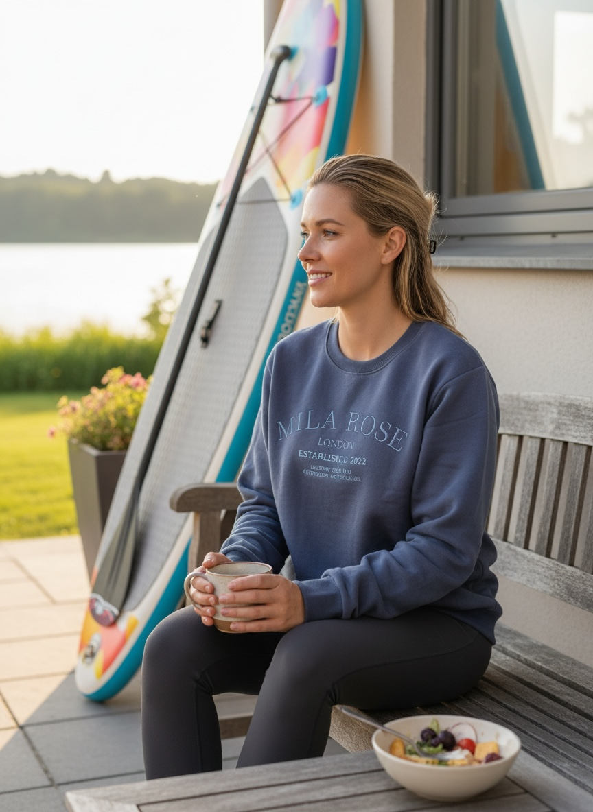Mila Rose London Navy Crewneck Sweatshirt - 100% Cotton