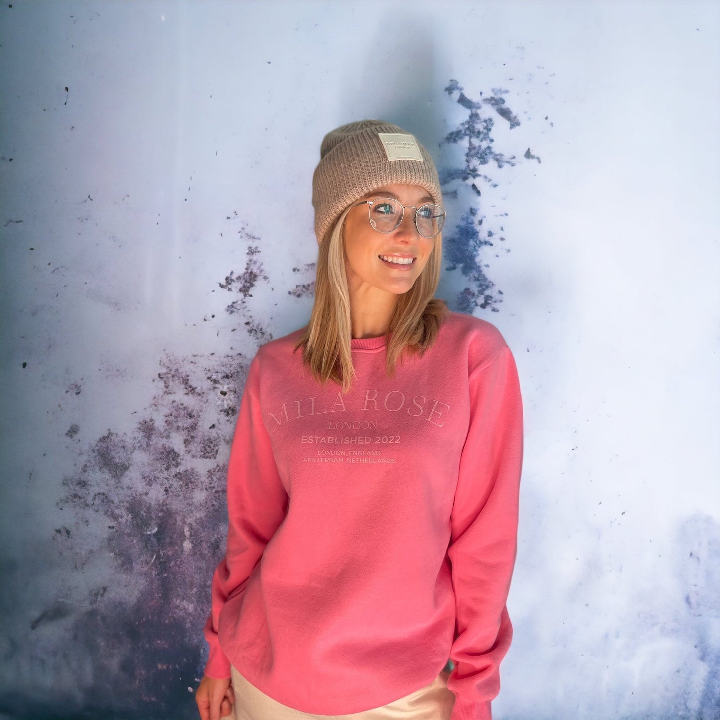 Mila Rose London Oversized Longline Fleece Sweatshirt Jumper Hot Pink