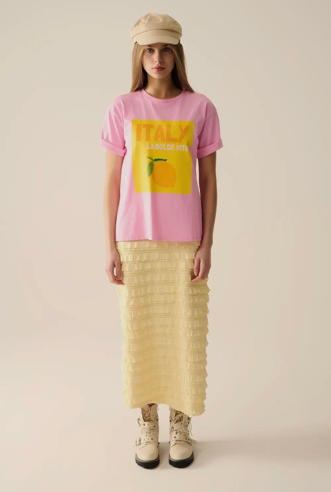 Italy La Dolce Vita Baby Pink T-Shirt