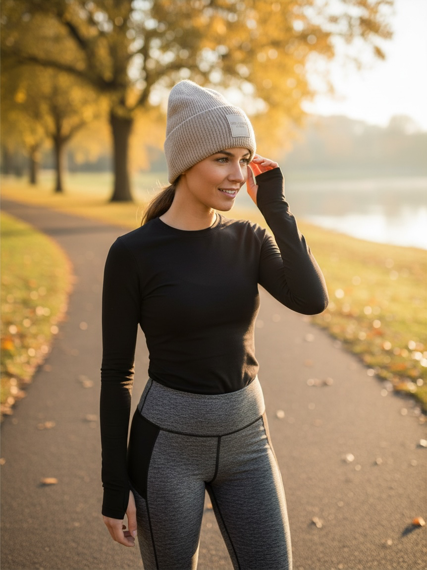 Mila Rose London Ribbed Wool-Blend Beanie – Oatmeal Beige