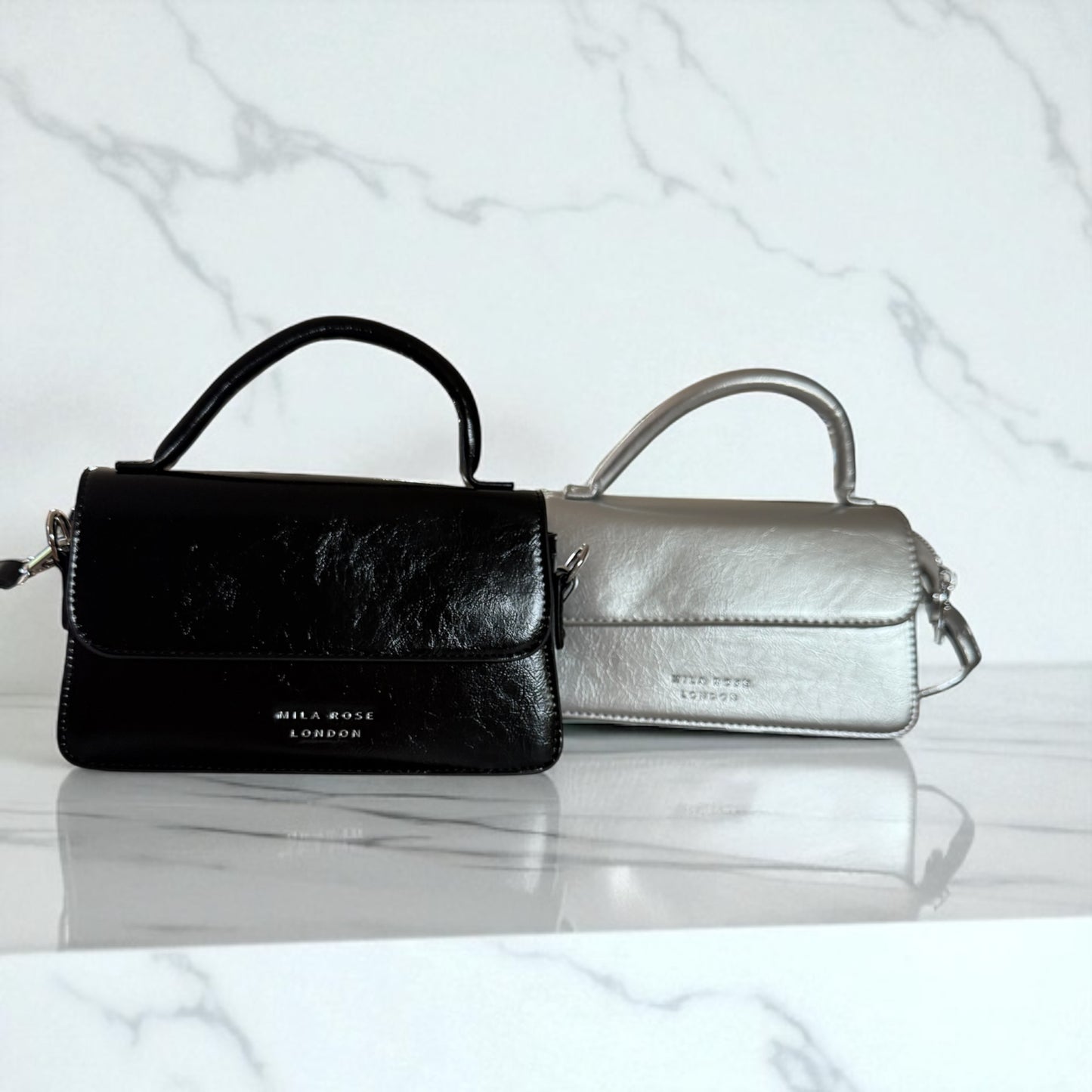 French Luxe Baguette Bag in Black