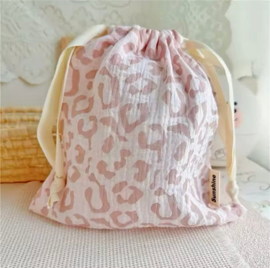 Mommy Essentials Bag Pack Pink Leopard Print