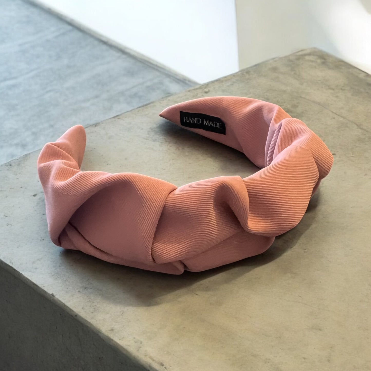 Handmade Rouged Hairband Dusky Pink