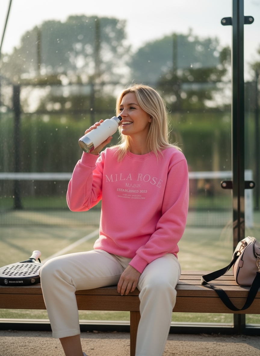 Mila Rose London Pink Crewneck Sweatshirt - 100% Cotton