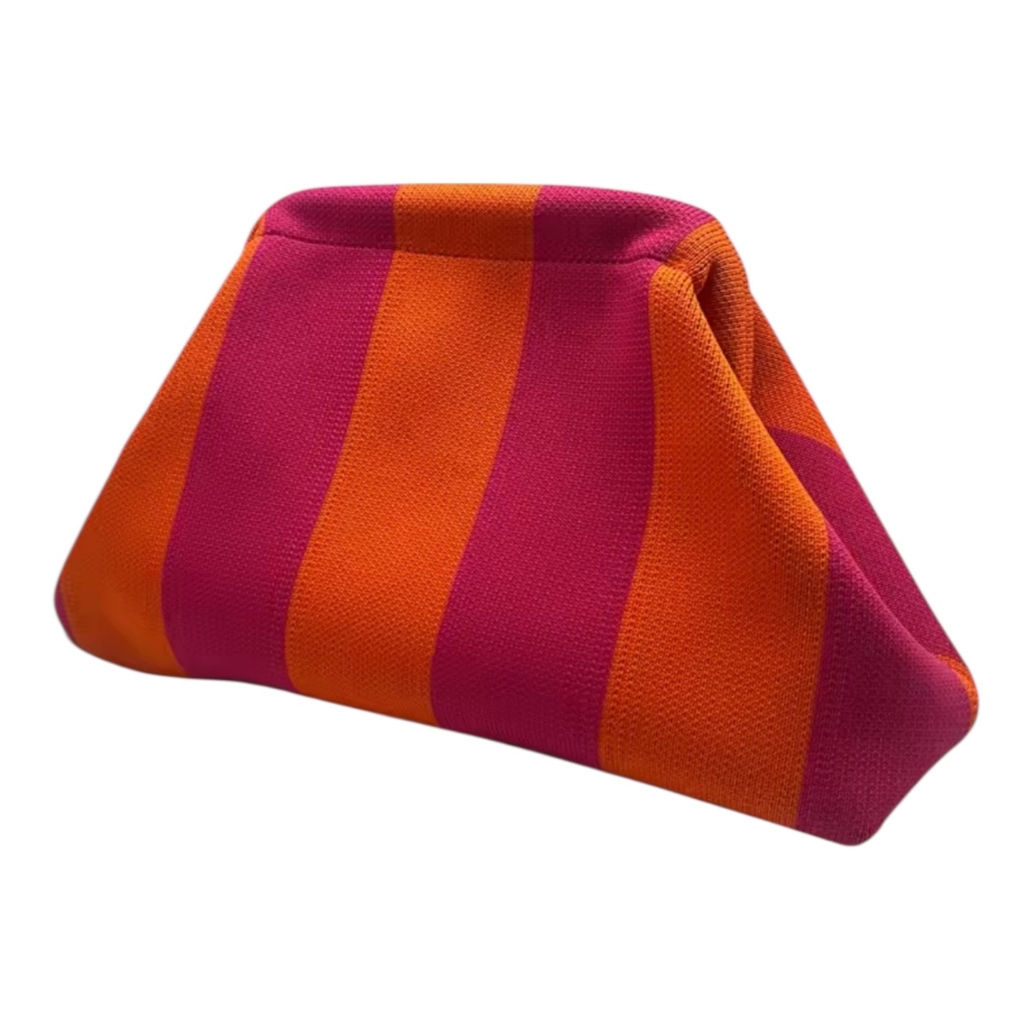 Sunny Shores Crochet Clutch Orange & Fuchsia
