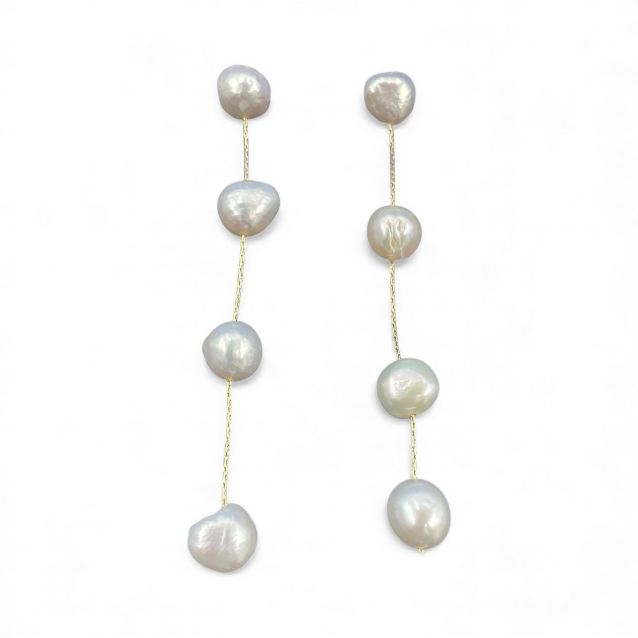 Four Drop Earrings in Gold