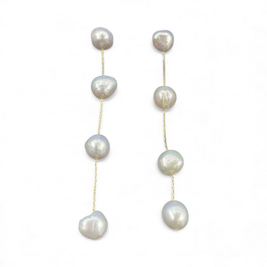 Four Drop Earrings in Gold