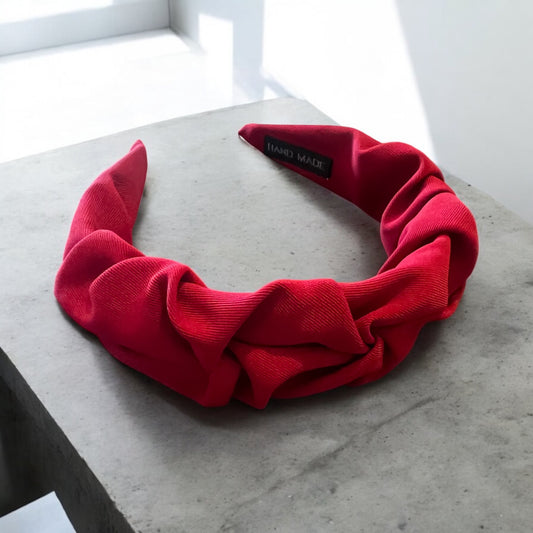 Handmade Rouged Hairband Red