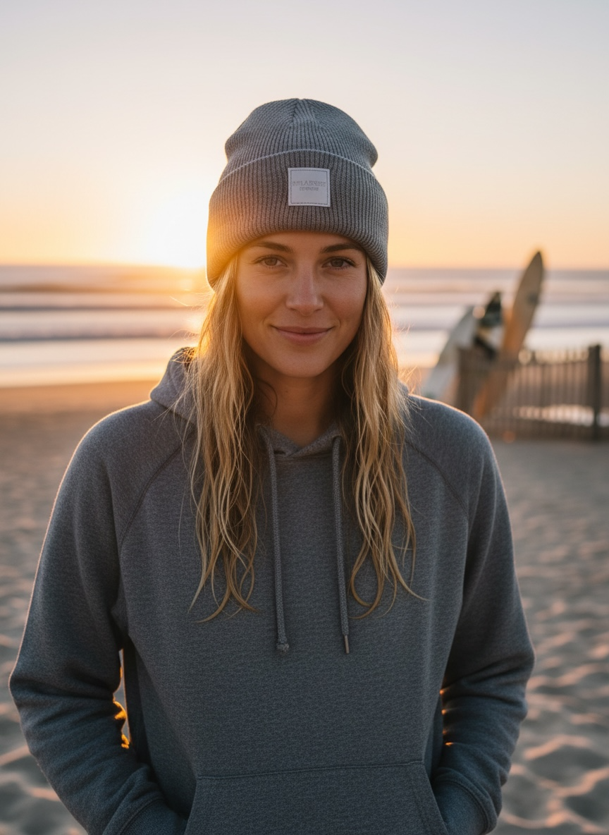 Winter Wool Hat Beanie Hat Grey