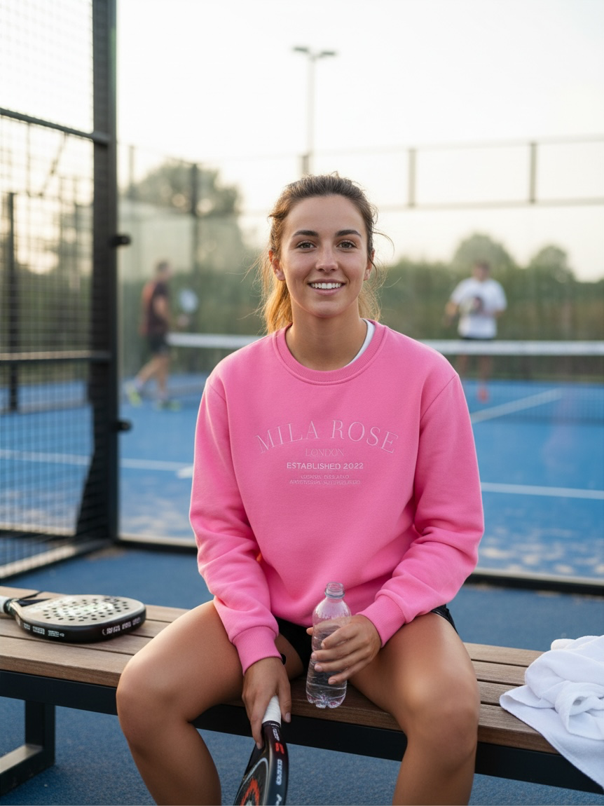 100% Cotton Crewneck Jumper - Pink