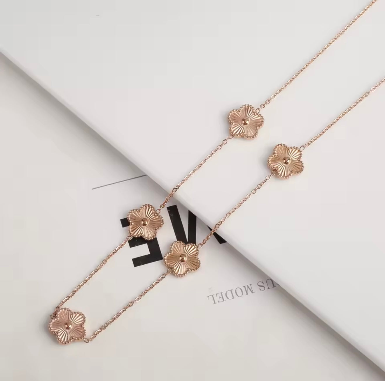 Blooming Elegance Jewellery Set in Rose Gold