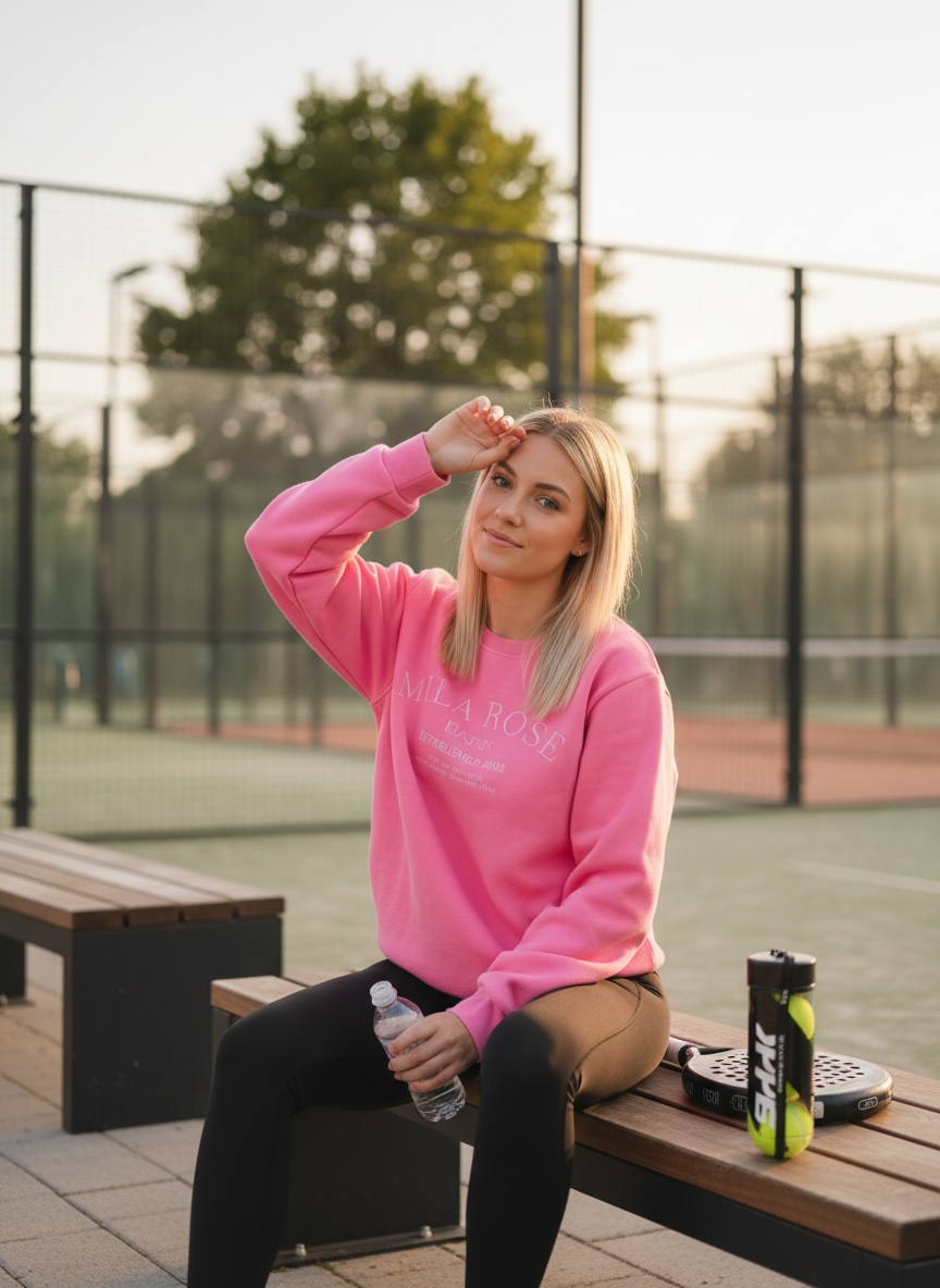 Mila Rose London Pink Crewneck Sweatshirt - 100% Cotton