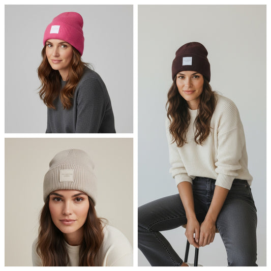 Mila Rose London Ribbed Wool-Blend Beanie – Chocolate Brown