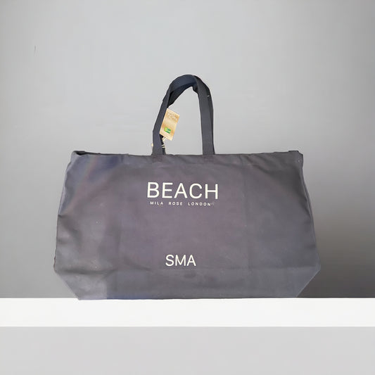 Grey Personalised Oversized Cotton Shopper (37 Litres)