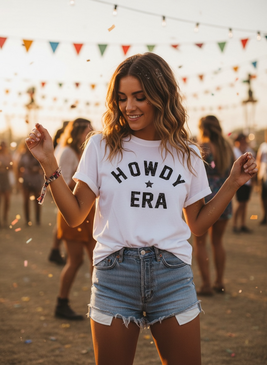 Howdy Era Crop Top T-Shirt I  White