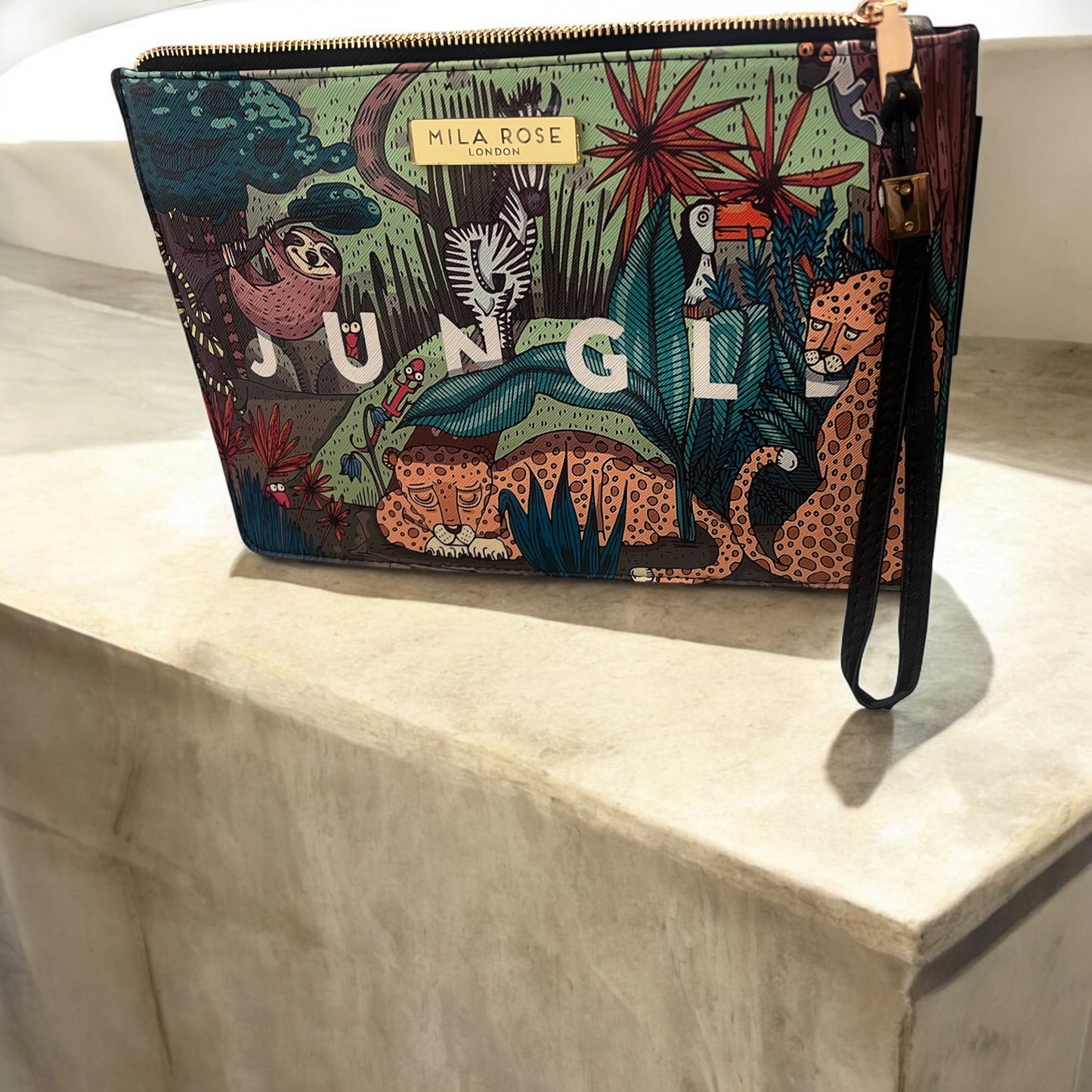 Jungle Print Oversized Clutch Laptop / Tablet Case Envelope Clutch