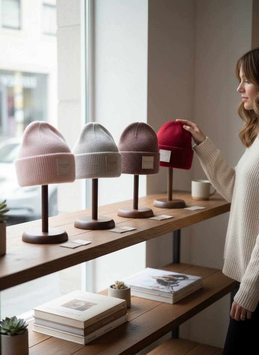 Pre Order Blossom Knit Beanie Red Rouge