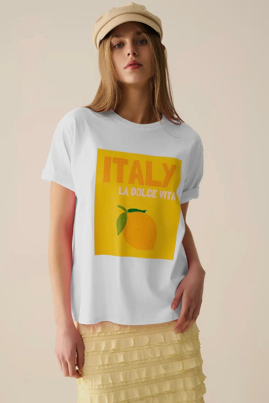 Italy La Dolce Vita Baby White T-Shirt