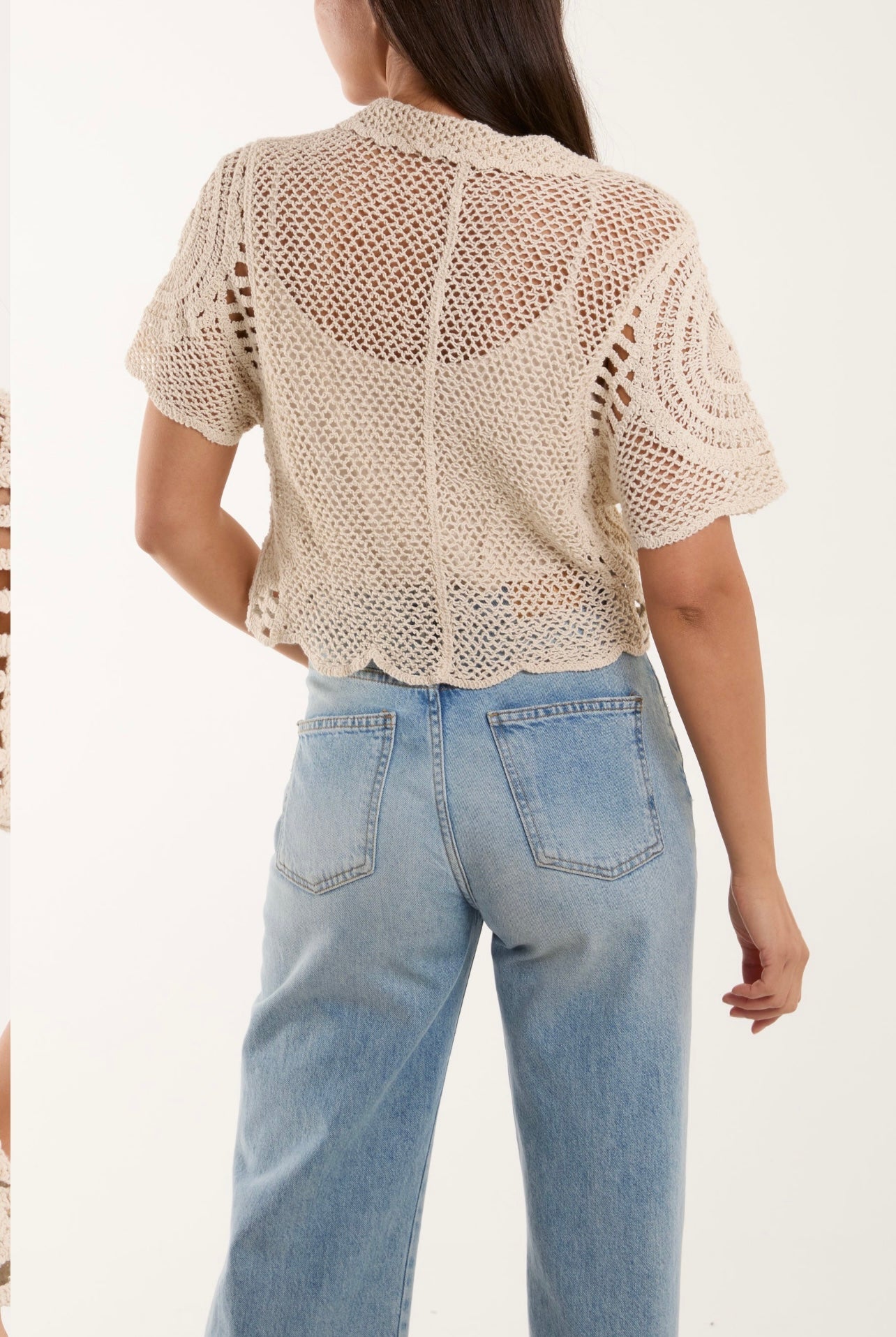 Floral Breeze Crochet Button Up Shirt
