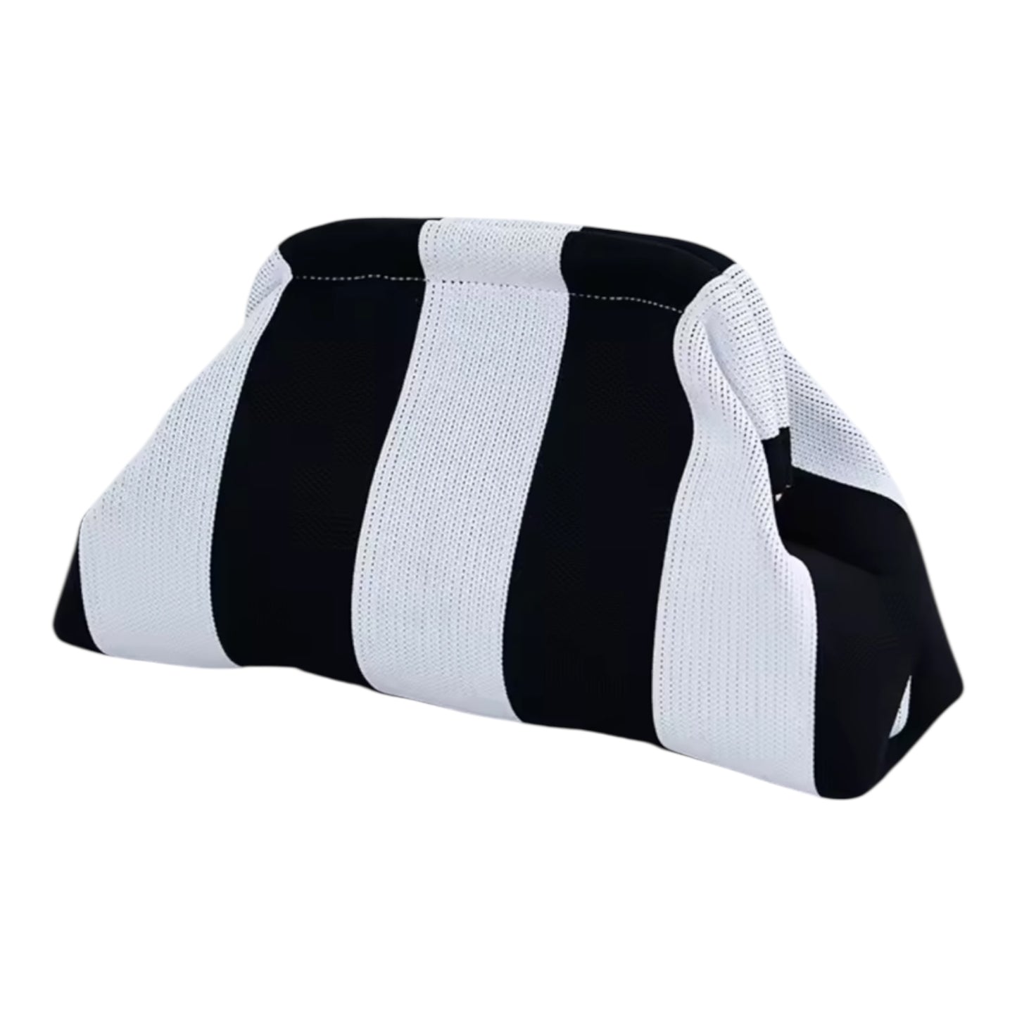 Sunny Shores Crochet Clutch Black & White