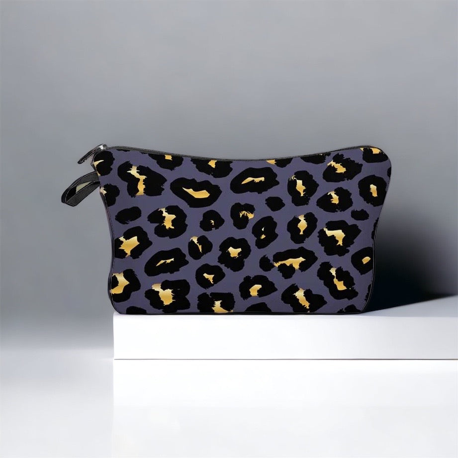 Cosmetic Pouch Blue & Gold