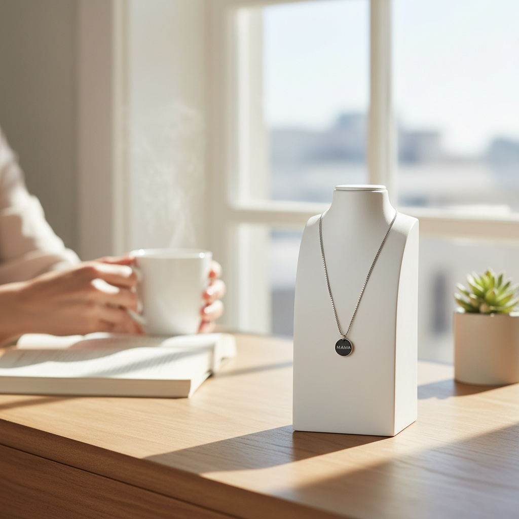 Mum & Dad Infinity Disc Pendant Necklace with Gift Box & Gift Bag in Silver or Gold