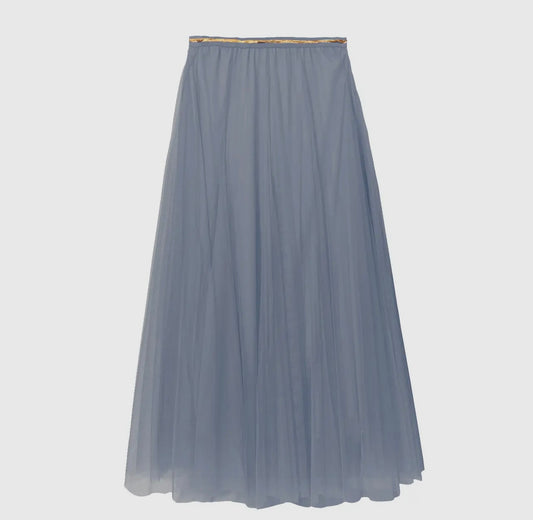 Glamour & Grave Elegant Tulle Midi Skirt in Mink Pink
