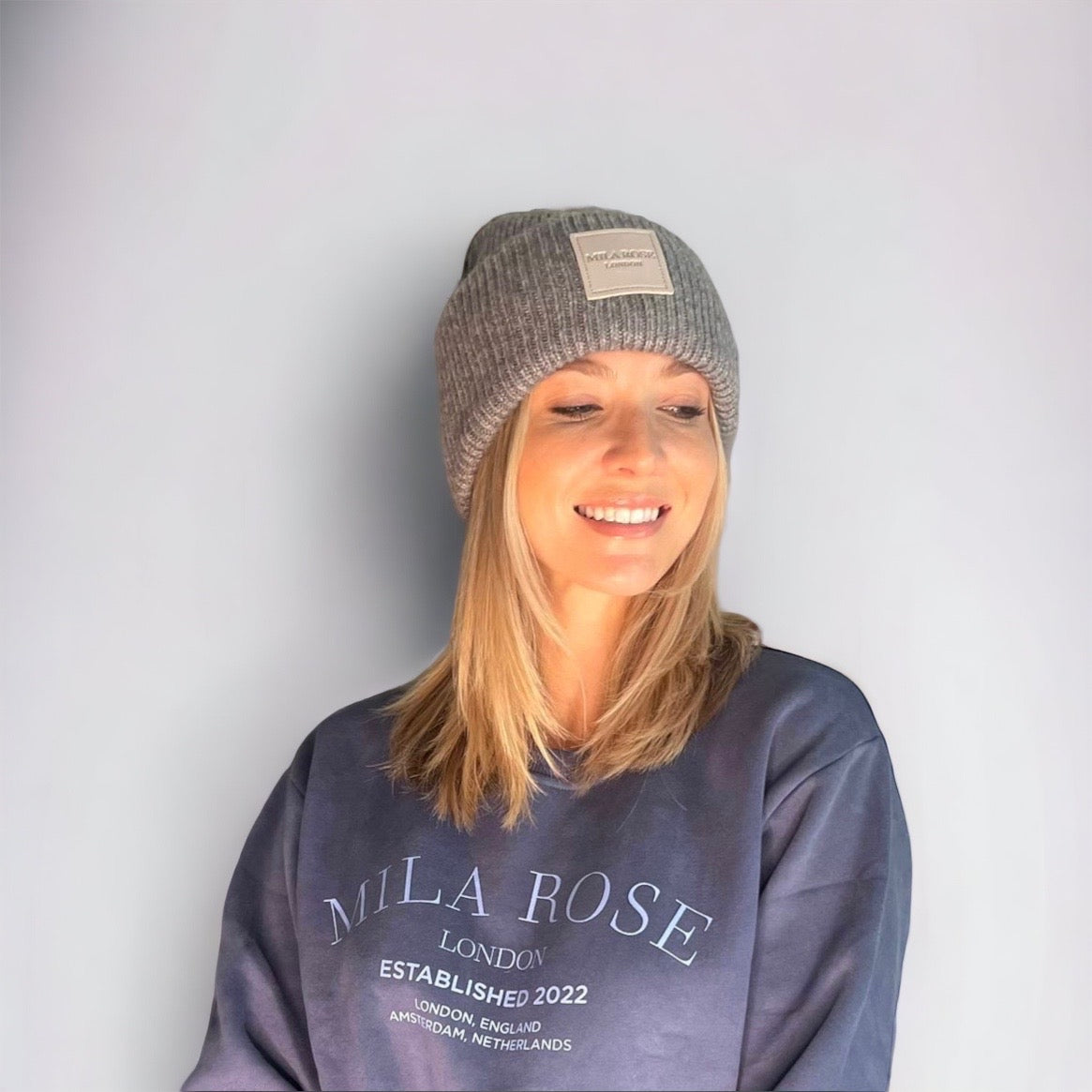 Winter Wool Hat Beanie Hat Grey