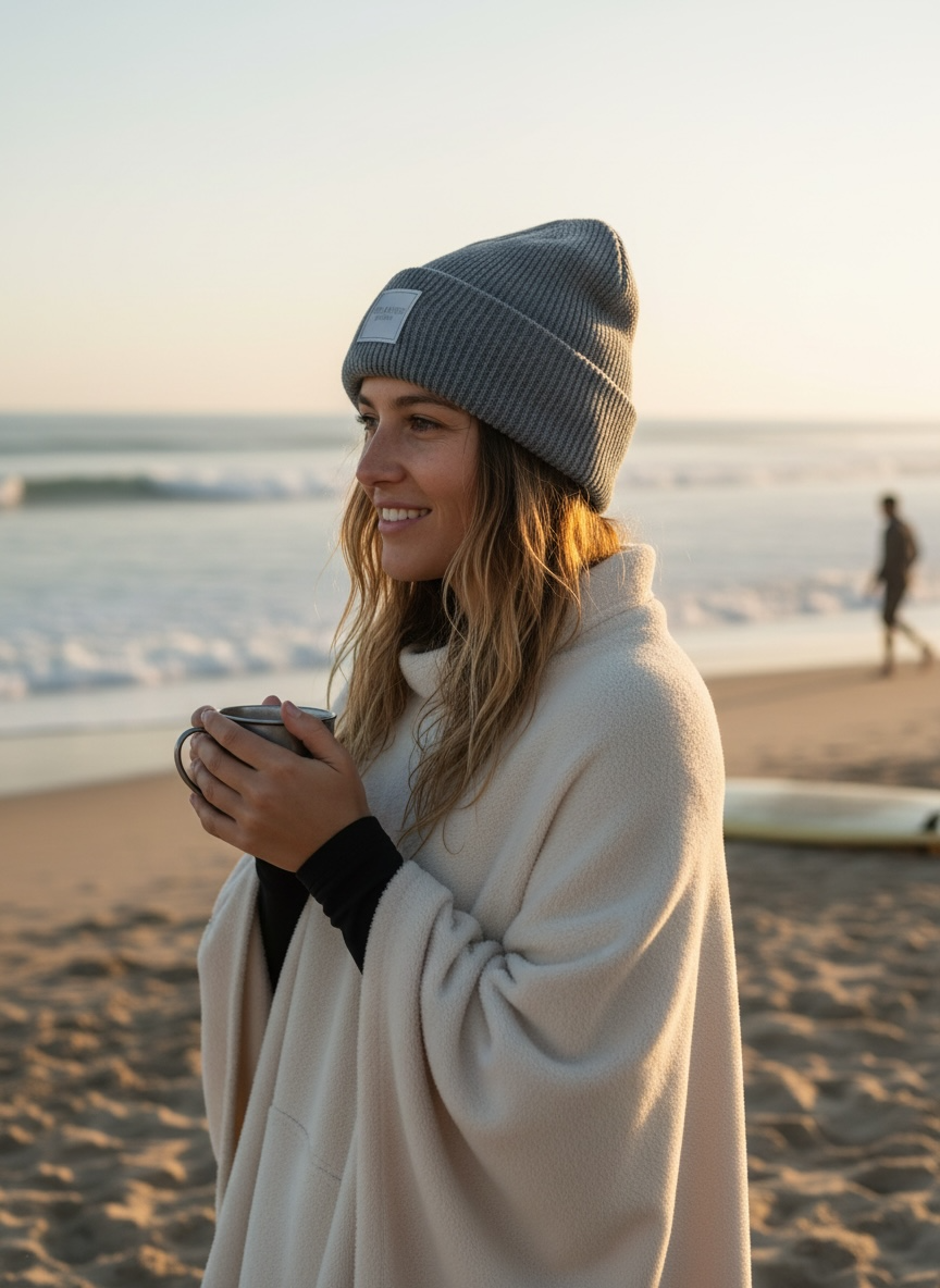 Winter Wool Hat Beanie Hat Grey