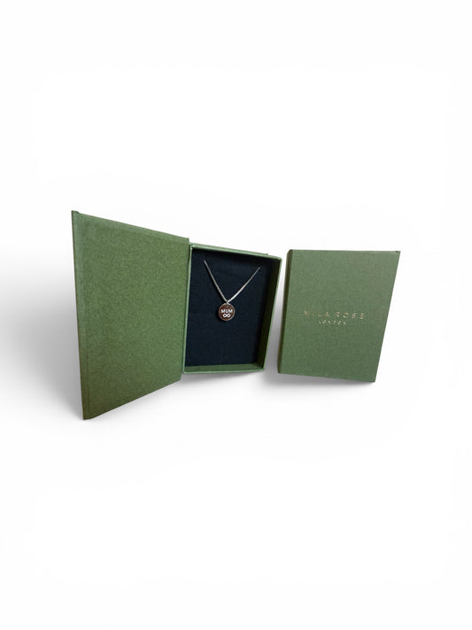 Mila Rose London Silver & Gold "MUM INFINITY" Disc Pendant Necklace with Luxury Gift Box and Card
