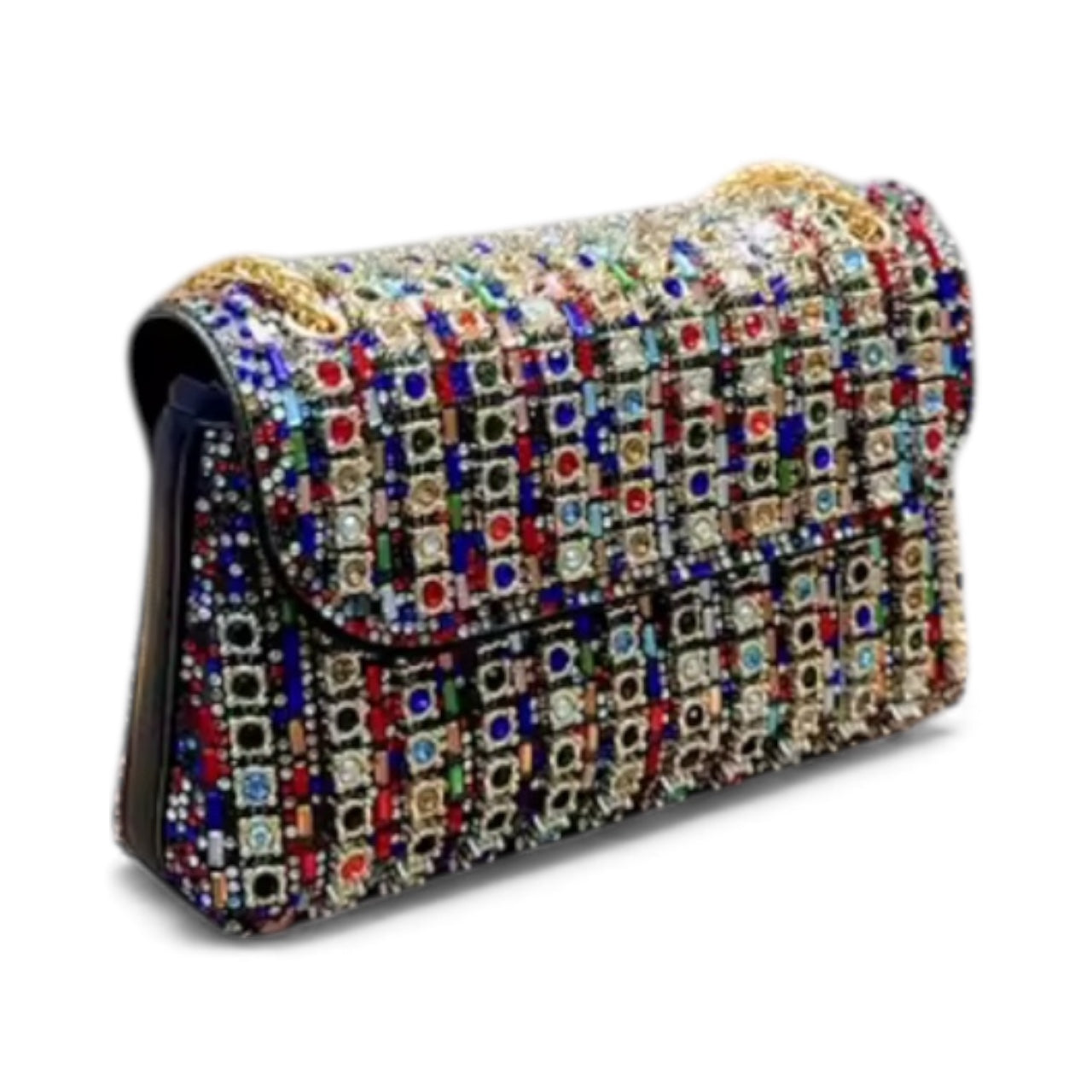 Radiant Elegance Multicolour Rhinestone Clutch