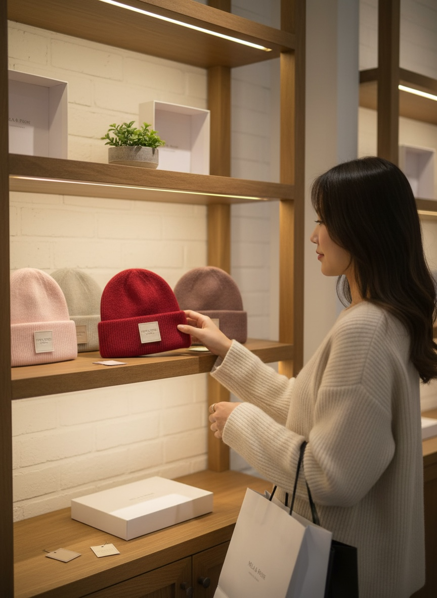 Pre Order Blossom Knit Beanie Red Rouge