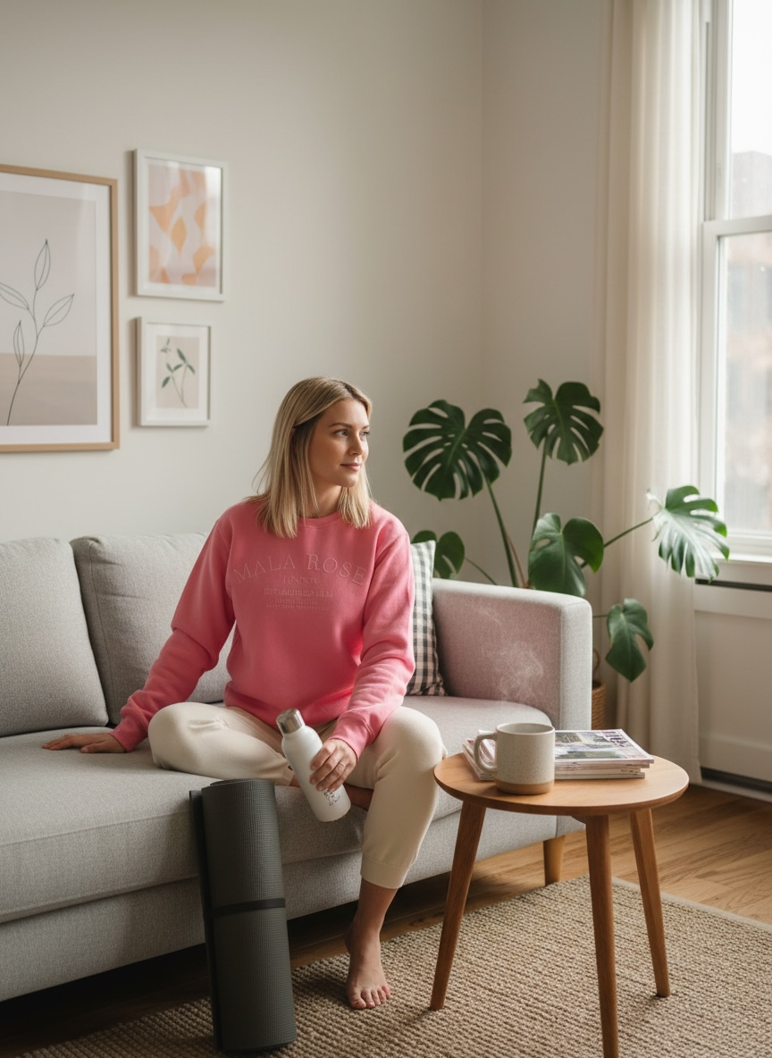 Mila Rose London Pink Crewneck Sweatshirt - 100% Cotton