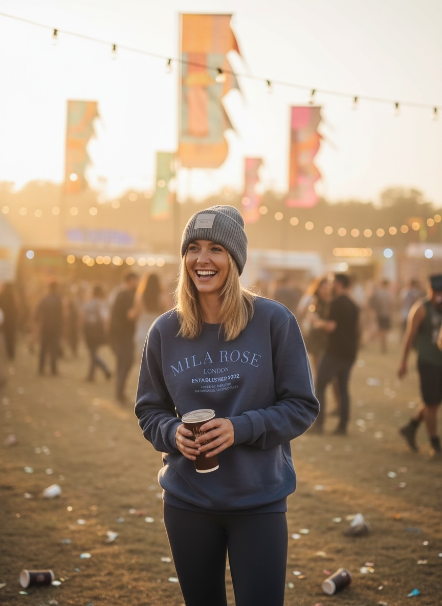Mila Rose London Navy Crewneck Sweatshirt - 100% Cotton