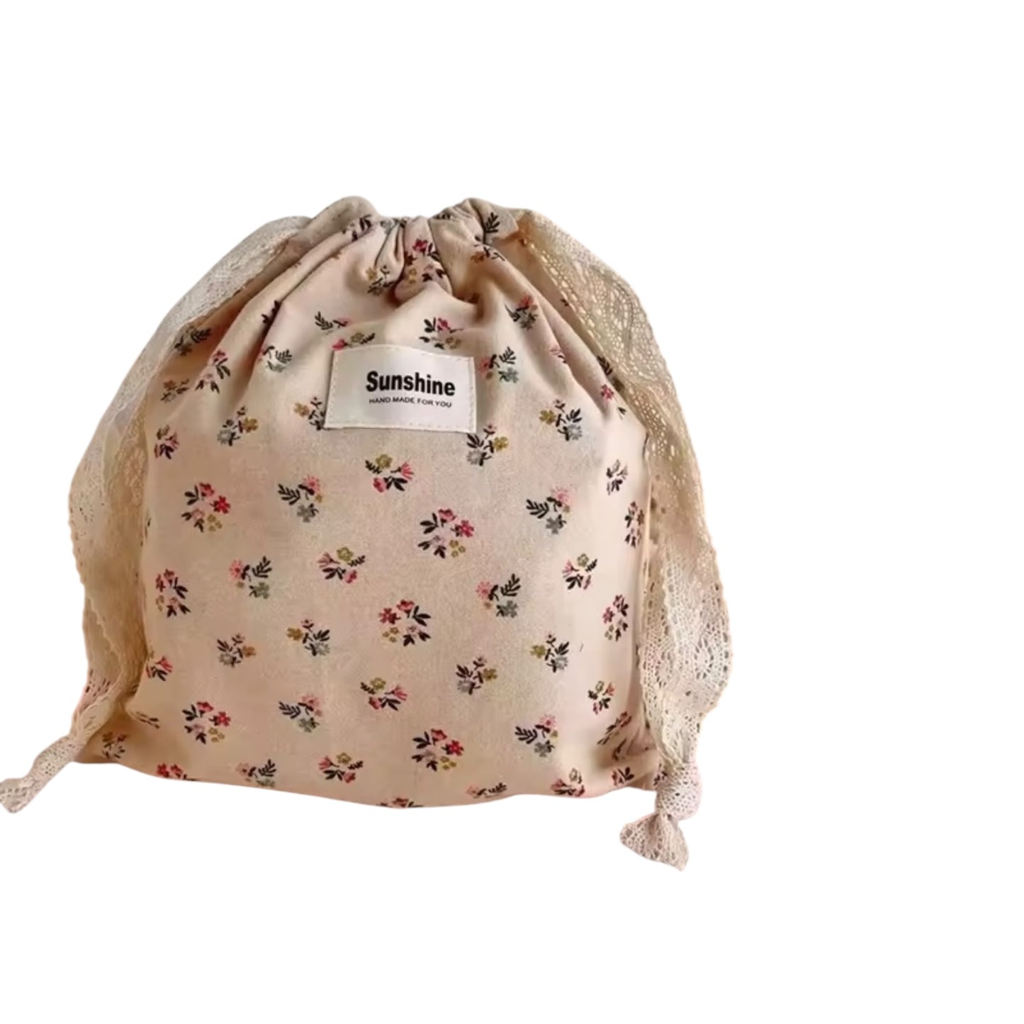 Cosmetic Drawstring Pouch Floral