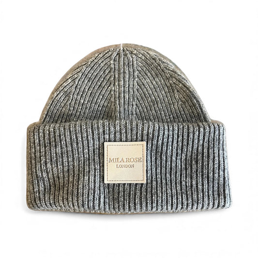 Winter Wool Hat Beanie Hat Grey