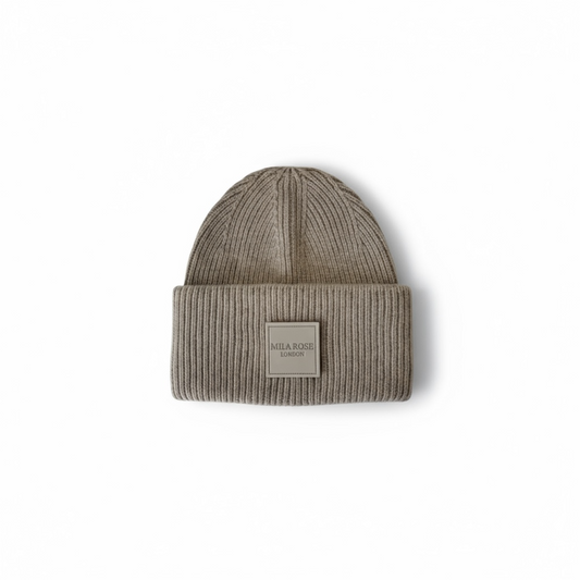 Winter Wool Hat Beanie Dusky Brown