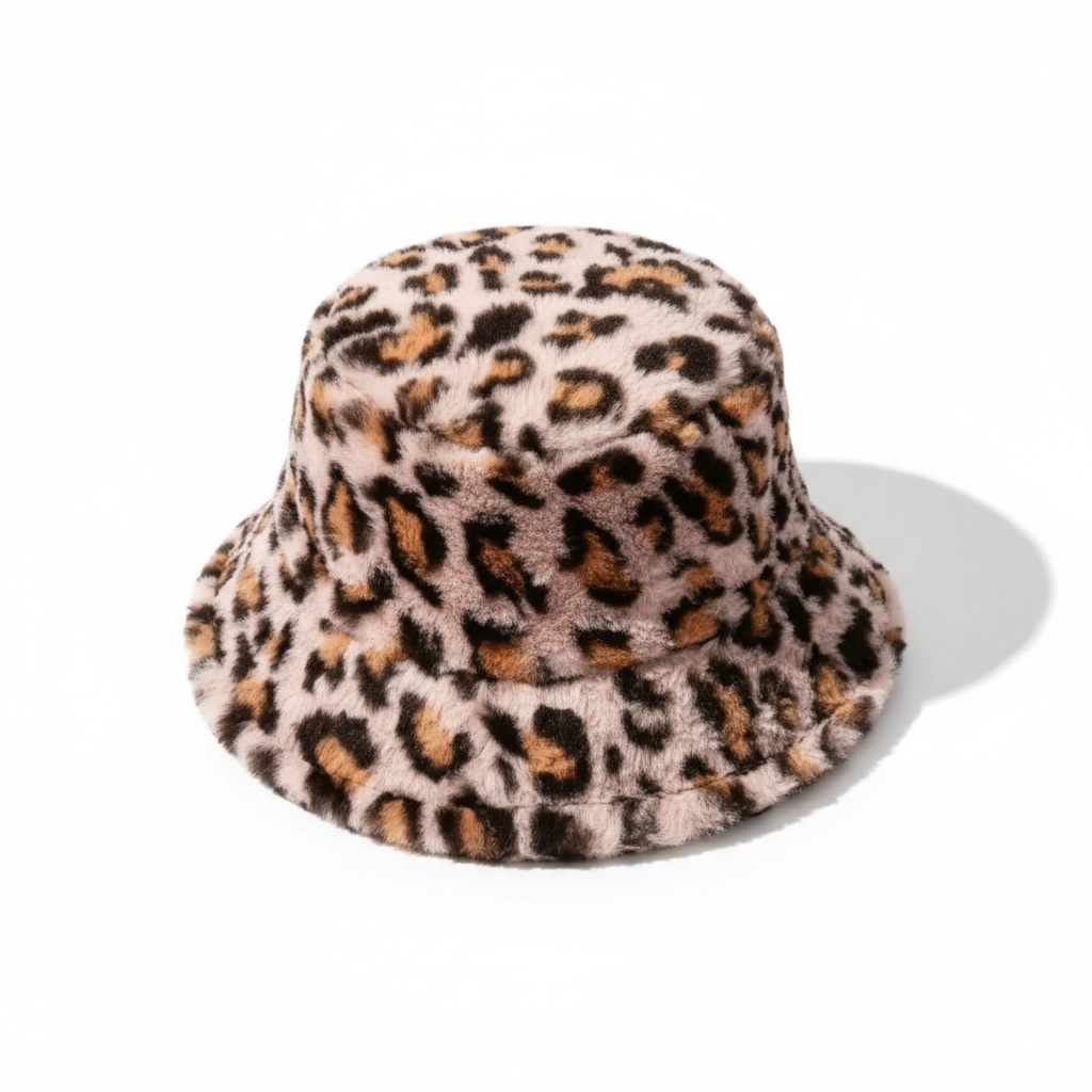 Pink Leopard Print Bucket Hat