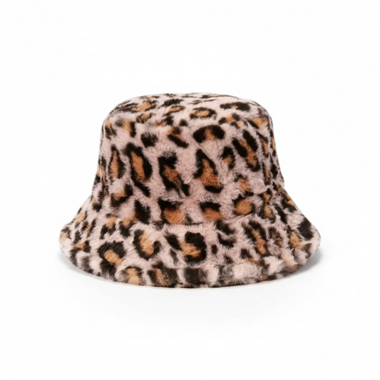 Pink Leopard Print Bucket Hat