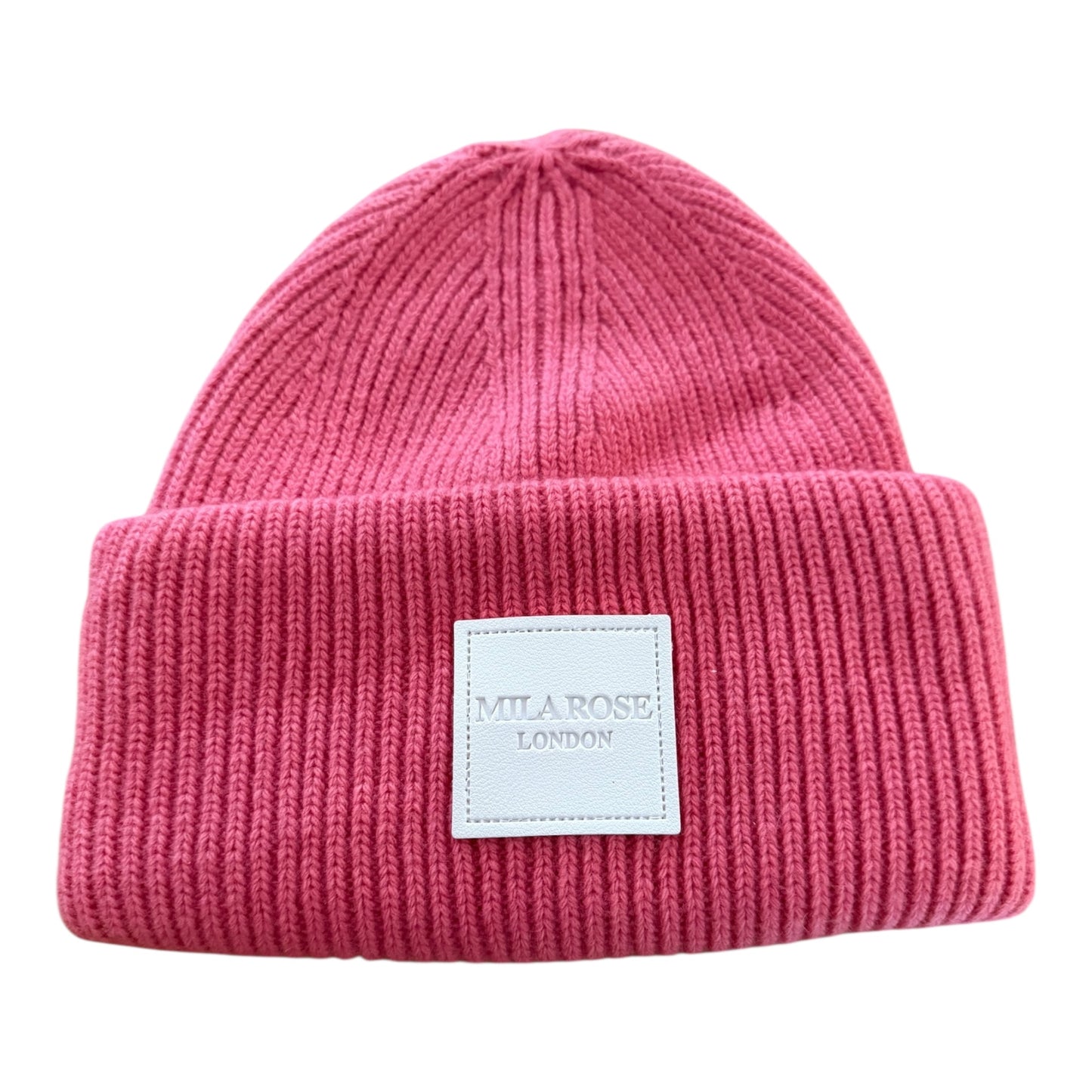 Winter Wool Hat Beanie Hot Pink